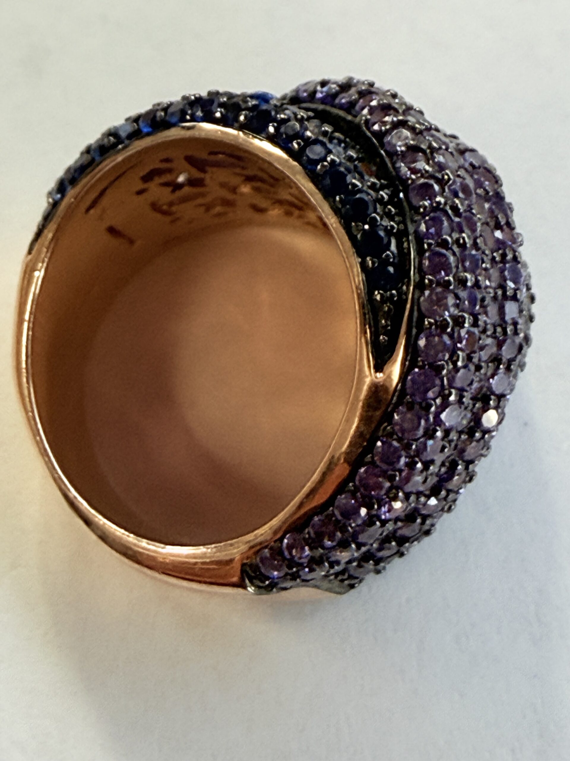 Anillo de Plata y Pavé Tricolor "Luz Vibrante" - Imagen 2