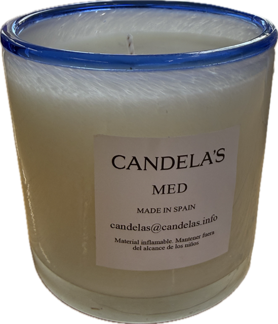 Vela aromática olor a med personalizada.
